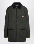 Valentino Valentino Olive green quilted jacket with VLogo patch