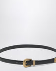 Valentino Garavani Valentino Garavani Black VLogo Signature belt in polished calfskin
