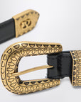 Valentino Garavani Valentino Garavani Black VLogo Signature belt in polished calfskin
