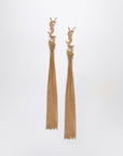 Saint Laurent Saint Laurent Cassandre gold dangling earrings