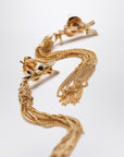 Saint Laurent Saint Laurent Cassandre gold dangling earrings