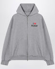 Balenciaga Balenciaga Grey zip-up sweatshirt I Love Paris