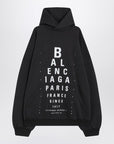 Balenciaga Balenciaga Optical black washed oversized hoodie
