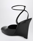 Saint Laurent Saint Laurent La Scandale wedge in black patent leather
