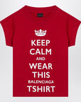 Balenciaga Balenciaga Red cropped t-shirt Keep Calm