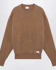 Saint Laurent Saint Laurent Caramel coloured plush cotton sweatshirt