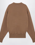 Saint Laurent Saint Laurent Caramel coloured plush cotton sweatshirt