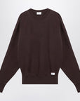 Saint Laurent Saint Laurent Taupe coloured plush cotton sweatshirt