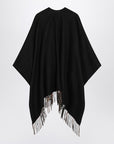 Burberry Burberry Black wool cape with Check pattern