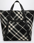 Burberry Burberry Black/calico cotton-blend tote bag with Check pattern