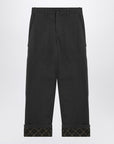 Burberry Burberry Black trousers with Check pattern lapels