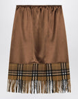 Burberry Burberry Satin skirt with Check panel