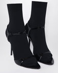 Balenciaga Balenciaga Avenue Sock black sandal in patent leather and mesh