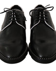 Dolce & Gabbana Elegant Black Leather Derby Dress Shoes