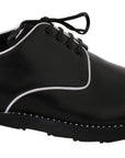 Dolce & Gabbana Elegant Black Leather Derby Dress Shoes