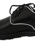 Dolce & Gabbana Elegant Black Leather Derby Dress Shoes