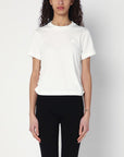 Burberry Burberry White T-shirt with check pattern detail