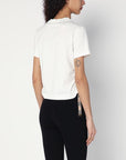Burberry Burberry White T-shirt with check pattern detail