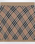 Burberry Burberry Wool and mohair blend check mini skirt