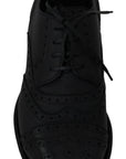 Dolce & Gabbana Elegant Dark Blue Wingtip Derby Dress Shoes