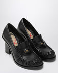 Burberry Burberry Cadet black leather loafers with heel