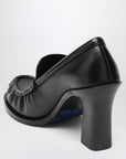 Burberry Burberry Cadet black leather loafers with heel