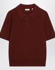 Burberry Burberry Bordeaux wool polo shirt