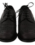Dolce & Gabbana Elegant Bordeaux Wingtip Derby Dress Shoes