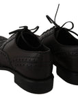 Dolce & Gabbana Elegant Bordeaux Wingtip Derby Dress Shoes