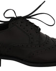Dolce & Gabbana Elegant Bordeaux Wingtip Derby Dress Shoes