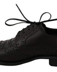 Dolce & Gabbana Elegant Bordeaux Wingtip Derby Dress Shoes