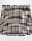 Burberry Burberry Grey wool kilt skirt with Check pattern