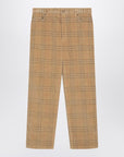 Burberry Burberry Sand-coloured check corduroy trousers