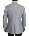 Dolce & Gabbana Elegant Light Blue Double Breasted Blazer