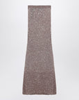 Balenciaga Balenciaga Light brown/silver maxi skirt with sequins
