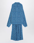 Balenciaga Balenciaga Midi dress with bow and blue print