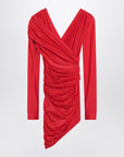 Balenciaga Balenciaga Draped mini dress in red jersey