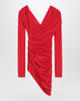 Balenciaga Balenciaga Draped mini dress in red jersey