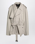 Balenciaga Balenciaga Beige cropped trench coat in cotton twill
