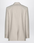 Saint Laurent Saint Laurent Light beige single-breasted wool jacket