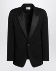 Saint Laurent Saint Laurent Black grain de poudre tuxedo jacket