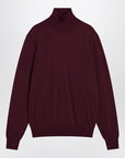 Saint Laurent Saint Laurent Burgundy turtleneck sweater in wool