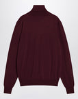 Saint Laurent Saint Laurent Burgundy turtleneck sweater in wool