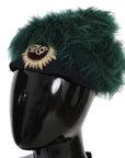 Dolce & Gabbana Elegant Emerald Cashmere Cloche Cap