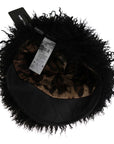 Dolce & Gabbana Chic Black Gatsby Cap in Tibet Lamb Fur