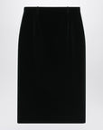Saint Laurent Saint Laurent Green velvet wrap midi skirt