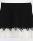 Alexander Mcqueen Alexander McQueen Mini skirt with black/ivory spider lace