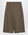Saint Laurent Saint Laurent Checked wool culotte skirt