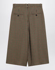 Saint Laurent Saint Laurent Checked wool culotte skirt