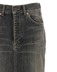 Balenciaga Balenciaga Lace Up Denim Skirt